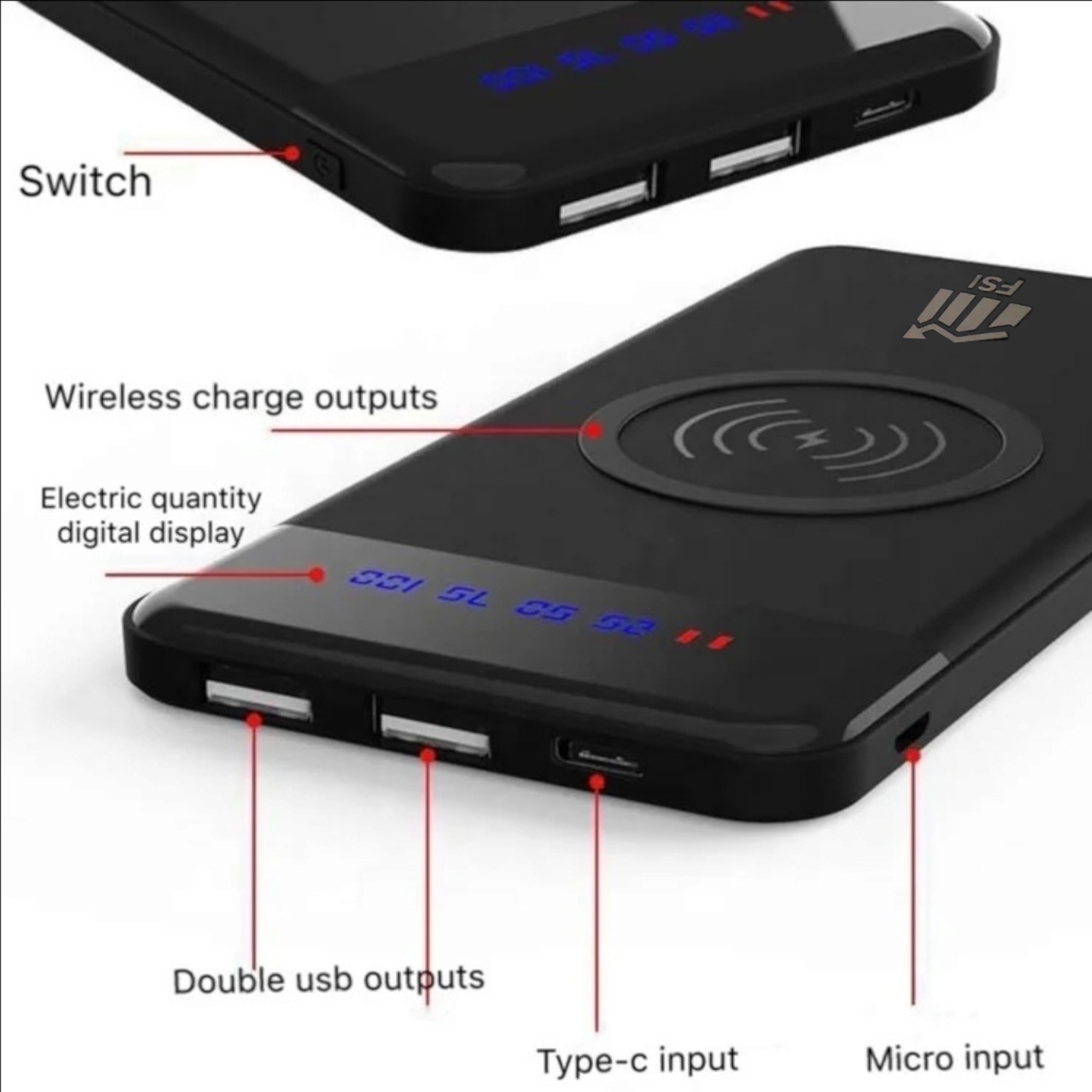 FSI Wireless Charging Power Bank - Image 2